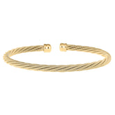 Gold Vermeil Sterling Silver Multi Cable Twisted Cuff Bracelet